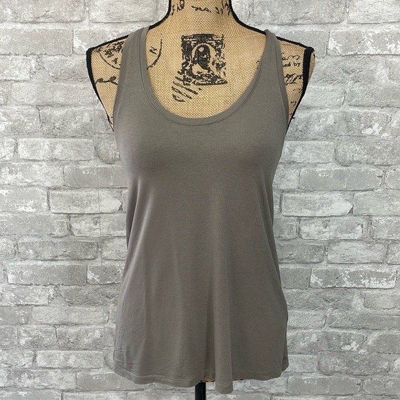 Vince Grey Racerback Tank Top - Picture 1 of 5